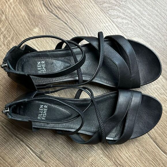 Eileen Fisher | Skip Washed Leather Sneaker Sandal - Picture 8 of 10